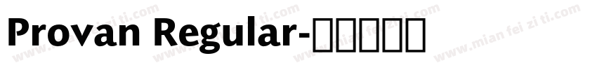 Provan Regular字体转换